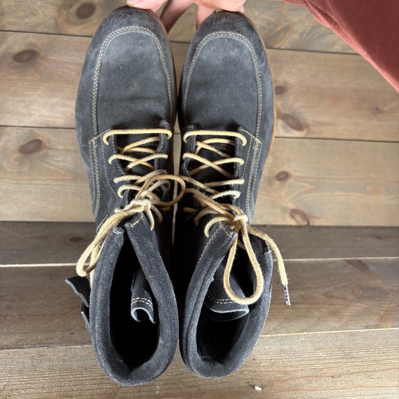 rockport mens size 10 shoes blue suede lace up comfort boots - Picture 6 of 8